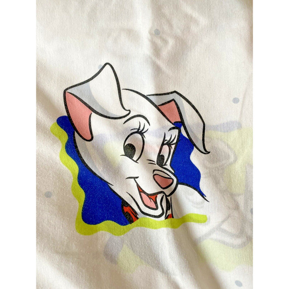 Vintage 101 Dalmatians Twin Flat & Fitted Sheet Set White Disney USA Made - Picture 3 of 6